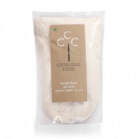 Conscious Food Barley Flour Jav Atta Natural+Chakki-Ground  Pack  500 grams